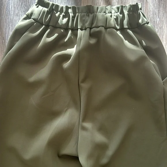 Express Olive Green Trousers - Picture 3 of 5